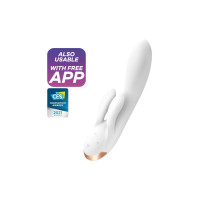 Смарт вібратор кролик Satisfyer Double Flex White