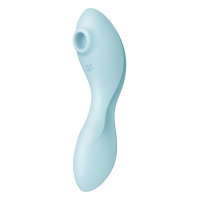 Вакуумний смарт-стимулятор із вібрацією Satisfyer Curvy Trinity 5 (Blue)  (порвана упаковка!!!)