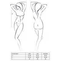 Боді-монокіні з глибоким декольте PETRA BODY black XXL/XXXL — Passion Exclusive