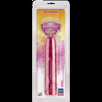 Фалоімітатор Doc Johnson Radiant Gems 8 Inch Fuchsia, діаметр 4,3 см, антибактеріальний ПВХ
