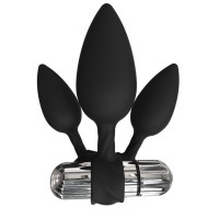Набор анальных вибропробок Bathmate Anal Training Plugs VIBE, диаметр 2,5 см – 3,1 см – 3,8 см.