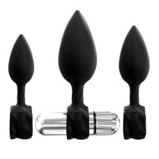 Набор анальных вибропробок Bathmate Anal Training Plugs VIBE, диаметр 2,5 см – 3,1 см – 3,8 см.