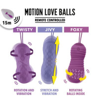 Вагінальні кульки FeelzToys Motion Love Balls Jivy, з масажем і вібрацією