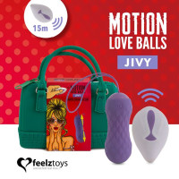 Вагінальні кульки FeelzToys Motion Love Balls Jivy, з масажем і вібрацією