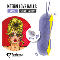 Вагінальні кульки FeelzToys Motion Love Balls Jivy, з масажем і вібрацією