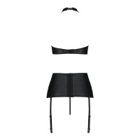 Комплект з еко-шкіри Nancy Set black S/M - Passion