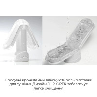 Мастурбатор Tenga Flip Zero GRAVITY White, змінна інтенсивність стимуляції, розкладний