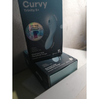 Вакуумний смарт-стимулятор із вібрацією Satisfyer Curvy Trinity 5 (Blue)  (порвана упаковка!!!)