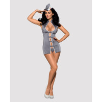 Obsessive Stewardess 3 pcs costume grey S/M