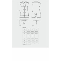 Obsessive Stewardess 3 pcs costume grey S/M