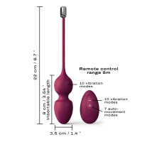 Вагінальні кульки Dorcel LOVE BALLS PLUM, пульт ДК