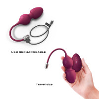 Вагінальні кульки Dorcel LOVE BALLS PLUM, пульт ДК