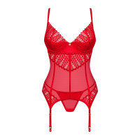 Корсет Obsessive Ingridia corset & thong XL/2XL