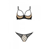 Комплект MARINA SET WITH OPEN BRA beige L/XL - Passion