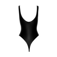 Боді Noir Handmade F244 Powerwetlook body with high cut bottom hem - M
