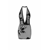 Сукня Noir Handmade F313 Mythos mini flocked mesh dress with jewelry rhinestone chain - S
