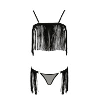 Комплект белья KASSANDRA SET OpenBra black S/M - Passion Exclusive