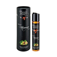 Массажное масло Plaisirs Secrets Exotic Fruits (59мл) с афродизиаками съедобная, подарочная упаковка