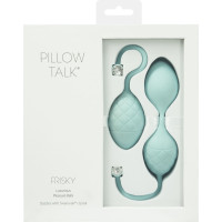 Вагінальні кульки PILLOW TALK - Frisky Teal з кристалом