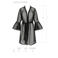 Халатик LOVELIA PEIGNOIR black L/XL - Passion