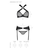 Комплект Amanda Set black L/XL - Passion