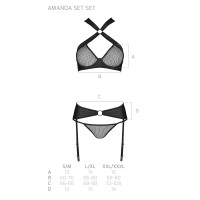 Комплект Amanda Set black S/M - Passion