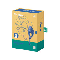 Ерекційне віброкільце-ласо Satisfyer Swordsman Blue, міцна фіксація, 10 режимів, потужний мотор