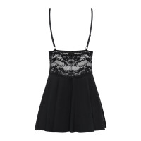 Obsessive 810-BAB-1 babydoll & thong black L/XL