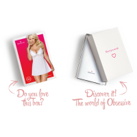 Obsessive 810-BAB-2 babydoll & thong white S/M