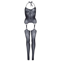 Leg Avenue Jacquard net bodystocking OS Black