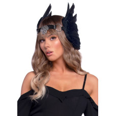 Leg Avenue Feather headband Black