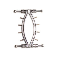 Затискач для статевих губ Master Series Spread'Em Poker Vagina Clamp with Adjustable Pressure Screws