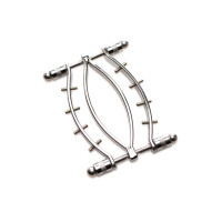 Затискач для статевих губ Master Series Spread'Em Poker Vagina Clamp with Adjustable Pressure Screws