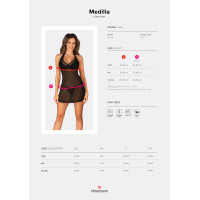 Пеньюар Obsessive Medilla chemise & thong M/L