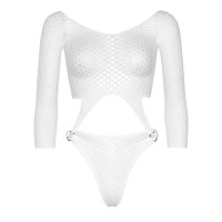 Боді Leg Avenue Top bodysuit with thong back White