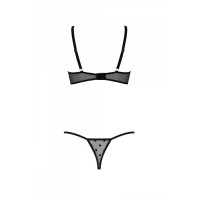 Комплект MARINA SET WITH OPEN BRA black L/XL - Passion