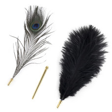 Тіклер LOCKINK SEVANDA Natural Peacock Flirting Feather Tickler, перо павича