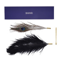 Тіклер LOCKINK SEVANDA Natural Peacock Flirting Feather Tickler, перо павича