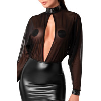 Сукня Noir Handmade F348 Powerwetlook and tulle dress - 5XL