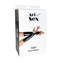 Виниловые метинки Art of Sex - Lora короткие, размер M, цвет черный