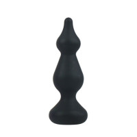 Анальна пробка Adrien Lastic Amuse Mini Black (S) з двома переходами, 3 см Чорний