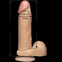 Фалоімітатор Doc Johnson The Realistic Cock 8 inch White - PVC, Vack-U-Lock, діаметр 5,1 см