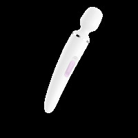 Вібромасажер Satisfyer Wand-er Woman (White/Chrome), водонепроникний
