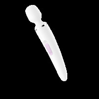 Вібромасажер Satisfyer Wand-er Woman (White/Chrome), водонепроникний