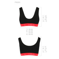 Спортивний топ на широких бретелях Passion PS003 TOP black, size L