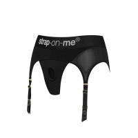 Трусы для страпона с подвязками для чулок Strap-On-Me REBEL HARNESS - XL