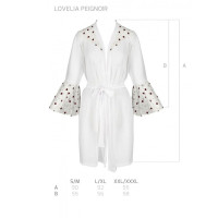 Халатик LOVELIA PEIGNOIR white L/XL - Passion