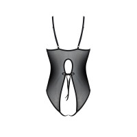 Боді з ажурним декором та відкритим кроком Ursula Body black L/XL — Passion