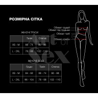 Сексуальне прозоре боді сітка з рукавами Art of Sex - Melissa чорний, L-2XL