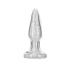 Стеклянная анальная пробка Pillow Talk Luxurious Glass Anal Plug, ⌀3,1см, виброшар в подарок